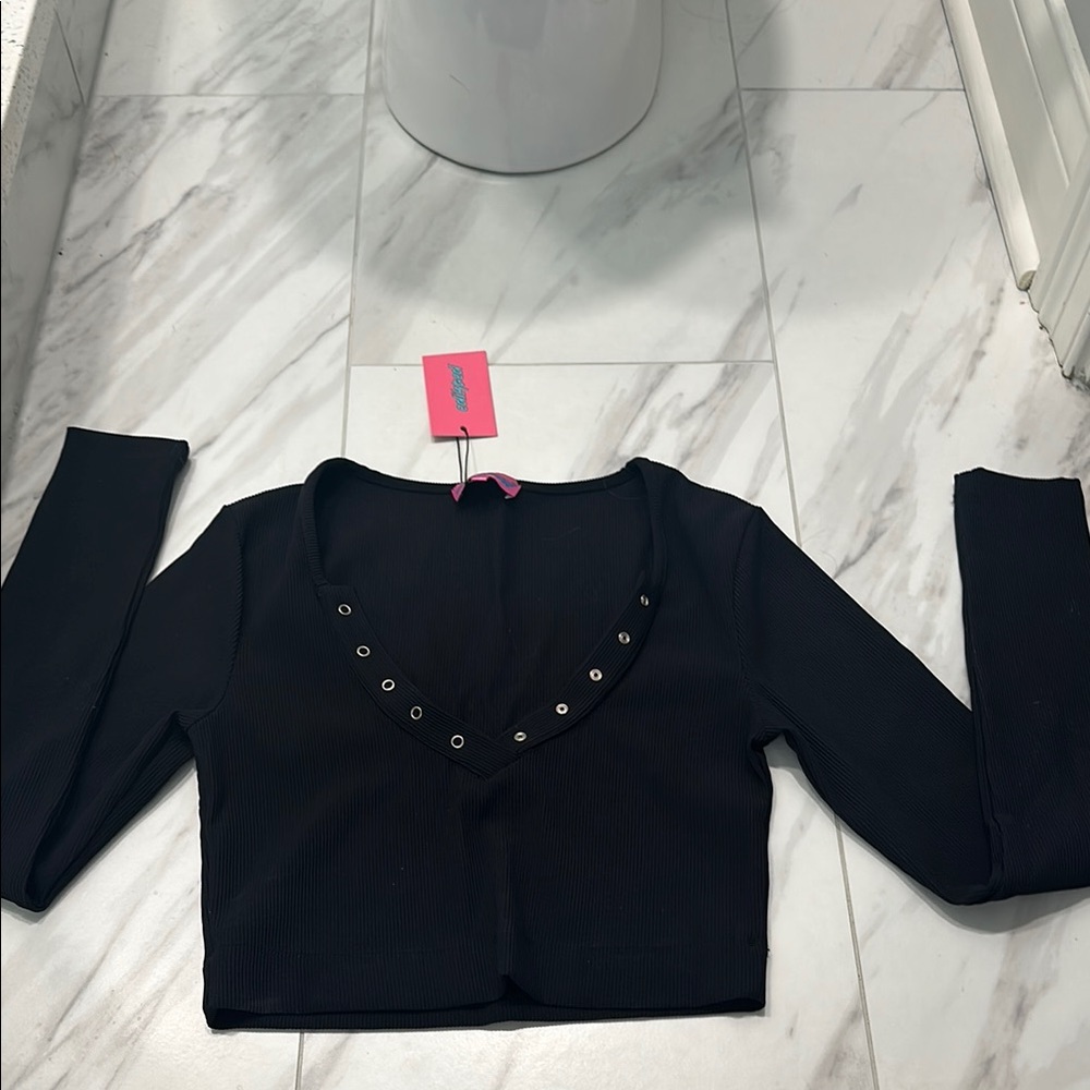 Black Long Sleeve Top